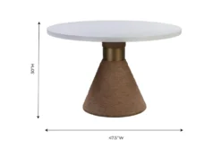 Roma Natural Rope 48" Round Dining Table 11 Roma Natural Rope 48" Round Dining Table -Home Furniture 275908 white mdf dining table detail 47