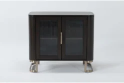 Palladium Reeded Door Accent Cabinet