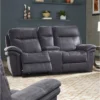 Bateman Dark Grey 81" Power Reclining Console Loveseat With Power Headrest & USB