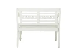 40" White Antiqued Wood Slat Back Bench 10 40" White Antiqued Wood Slat Back Bench -Home Furniture 276343 white wood bench back 82