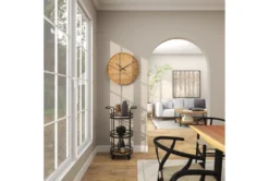 21" Round Iron 3 Tier Bar Cart -Home Furniture 276350 brown metal bar cart room 87