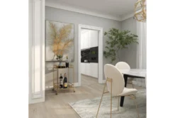 30" Gold + Mirror Bamboo Detail Square Bar Cart 27 30" Gold + Mirror Bamboo Detail Square Bar Cart -Home Furniture 276401 gold multi media bar cart room 93