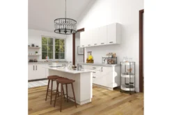 Round White Iron 3 Tier Farmhouse Rolling Storage Cart 25 Round White Iron 3 Tier Farmhouse Rolling Storage Cart -Home Furniture 276490 white metal bar cart room 87