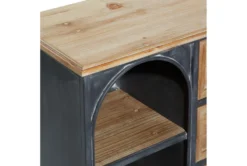 31" Metal + Wood Arched Front Cabinet -Home Furniture 276495 black multi media cabinet detail 46