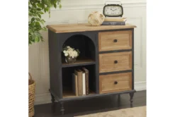 31" Metal + Wood Arched Front Cabinet -Home Furniture 276495 black multi media cabinet room 85