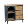 31" Metal + Wood Arched Front Cabinet