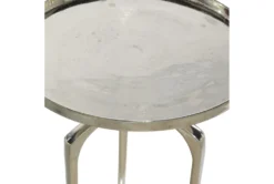 25" Silver Modern Tripod Round Accent Table -Home Furniture 276513 silver multi media accent table detail 45