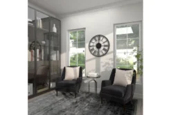 25" Silver Modern Tripod Round Accent Table -Home Furniture 276513 silver multi media accent table room 93