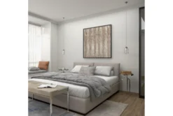 25" Silver Modern Tripod Round Accent Table -Home Furniture 276513 silver multi media accent table room 95