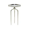 25" Silver Modern Tripod Round Accent Table