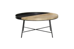 Metal And Wood Tray Round Coffee Table -Home Furniture 276529 black metal coffee table material 76