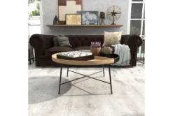 Metal And Wood Tray Round Coffee Table -Home Furniture 276529 black metal coffee table room 98