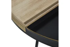 Metal And Wood Tray Round Coffee Table -Home Furniture 276529 black multi media coffee table detail 45