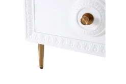 Agnes White Lacquer End Table -Home Furniture 276577 white mdf nightstand detail 44