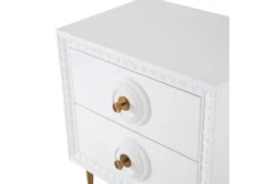 Agnes White Lacquer End Table -Home Furniture 276577 white mdf nightstand detail 45