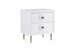 Agnes White Lacquer End Table -Home Furniture 276577 white mdf nightstand side 14