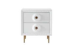 Agnes White Lacquer End Table