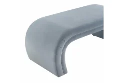 Isla Sea Blue Velvet Bench -Home Furniture 276598 blue fabric bench detail 44