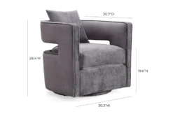 Emma Grey Velvet Swivel Accent Chair 11 Emma Grey Velvet Swivel Accent Chair -Home Furniture 276767 grey fabric accent chair detail 44