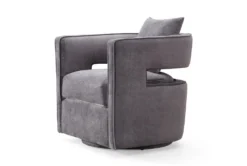 Emma Grey Velvet Swivel Accent Chair 9 Emma Grey Velvet Swivel Accent Chair -Home Furniture 276767 grey fabric accent chair side 15