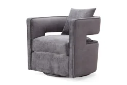 Emma Grey Velvet Swivel Accent Chair 10 Emma Grey Velvet Swivel Accent Chair -Home Furniture 276767 grey fabric accent chair side 16