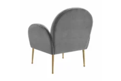 Constance Grey Velvet Accent Chair -Home Furniture 276798 grey fabric accent chair back 82
