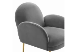 Constance Grey Velvet Accent Chair -Home Furniture 276798 grey fabric accent chair detail 45