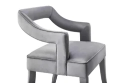 Natasha Grey Velvet Dining Chair -Home Furniture 277142 grey fabric dining chair detail 44
