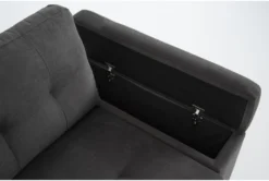 Flinn 103" 2 Piece Convertible Sleeper Sectional With Left Arm Facing Storage Chaise -Home Furniture 277165 grey fabric sectional detail 46