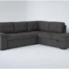 Flinn 103" 2 Piece Convertible Sleeper Sectional With Right Arm Facing Storage Chaise