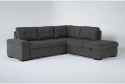 Flinn 103" 2 Piece Convertible Sleeper Sectional With Right Arm Facing Storage Chaise