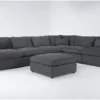 Jolene Dark Grey 158" 6 Piece Power Reclining Modular Sectional With 3 Power Recliner, Ottoman & USB