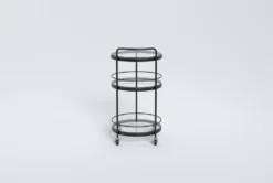 Ziggy Metal And Glass Bar Cart -Home Furniture 277866 black metal bar cabinet side 19