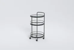 Ziggy Metal And Glass Bar Cart -Home Furniture 277866 black metal bar cabinet side 21