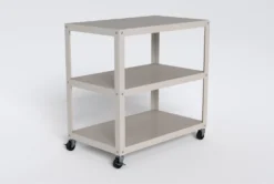Axel White Metal Bar Cart -Home Furniture 277868 white metal bar cabinet side 20