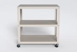 Axel White Metal Bar Cart
