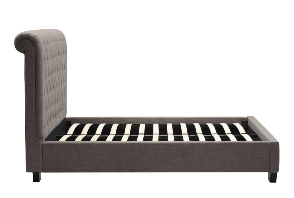 Upholstered Grey Tufted Queen Platform Bed 3 Upholstered Grey Tufted Queen Platform Bed - Image 3
