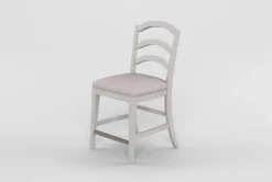 Martin Wood Back Counter Stool -Home Furniture 278724 white wood counter height stool side 19