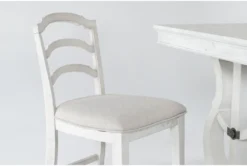 Martin 66" Counter With Wood Back Stools Set For 4 -Home Furniture 278727 white wood counter height set detail 44