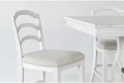 Martin 66" Counter With Wood Back Counter Stools Set For 6 -Home Furniture 278729 white wood counter height set detail 44