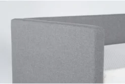 Emmerson II Grey Upholstered Twin Daybed With Trundle -Home Furniture 281496 grey fabric daybed detail 45 1