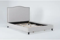 Lila Queen Upholstered Panel Bed 7 Lila Queen Upholstered Panel Bed -Home Furniture 281813 beige fabric bed side 19
