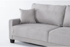 Pascal II Light Gray 91" Queen Convertible Sofa Sleeper 16 Pascal II Light Gray 91" Queen Convertible Sofa Sleeper -Home Furniture 282573 silver fabric futonconvertible sofa bed detail 45