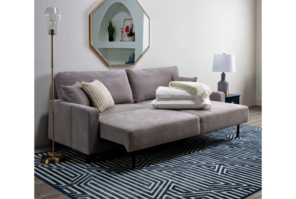 Pascal II Light Gray 91" Queen Convertible Sofa Sleeper 10 Pascal II Light Gray 91" Queen Convertible Sofa Sleeper - Image 10