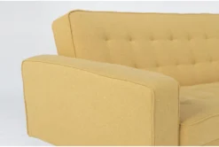Petula II Mustard 85" Convertible Sofa Bed -Home Furniture 282575 yellow fabric futonconvertible sofa bed detail 45