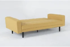 Petula II Mustard 85" Convertible Sofa Bed -Home Furniture 282575 yellow fabric futonconvertible sofa bed side 20