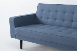 Petula II Blue 85" Convertible Sofa Bed -Home Furniture 282576 blue fabric futonconvertible sofa bed detail 45