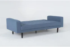 Petula II Blue 85" Convertible Sofa Bed -Home Furniture 282576 blue fabric futonconvertible sofa bed side 20