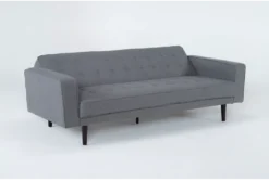 Petula II Slate 85" Convertible Sofa Bed 11 Petula II Slate 85" Convertible Sofa Bed -Home Furniture 282577 grey fabric futonconvertible sofa bed v2 side 47 1