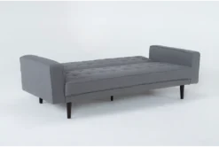 Petula II Slate 85" Convertible Sofa Bed 12 Petula II Slate 85" Convertible Sofa Bed -Home Furniture 282577 grey fabric futonconvertible sofa bed v2 side 48